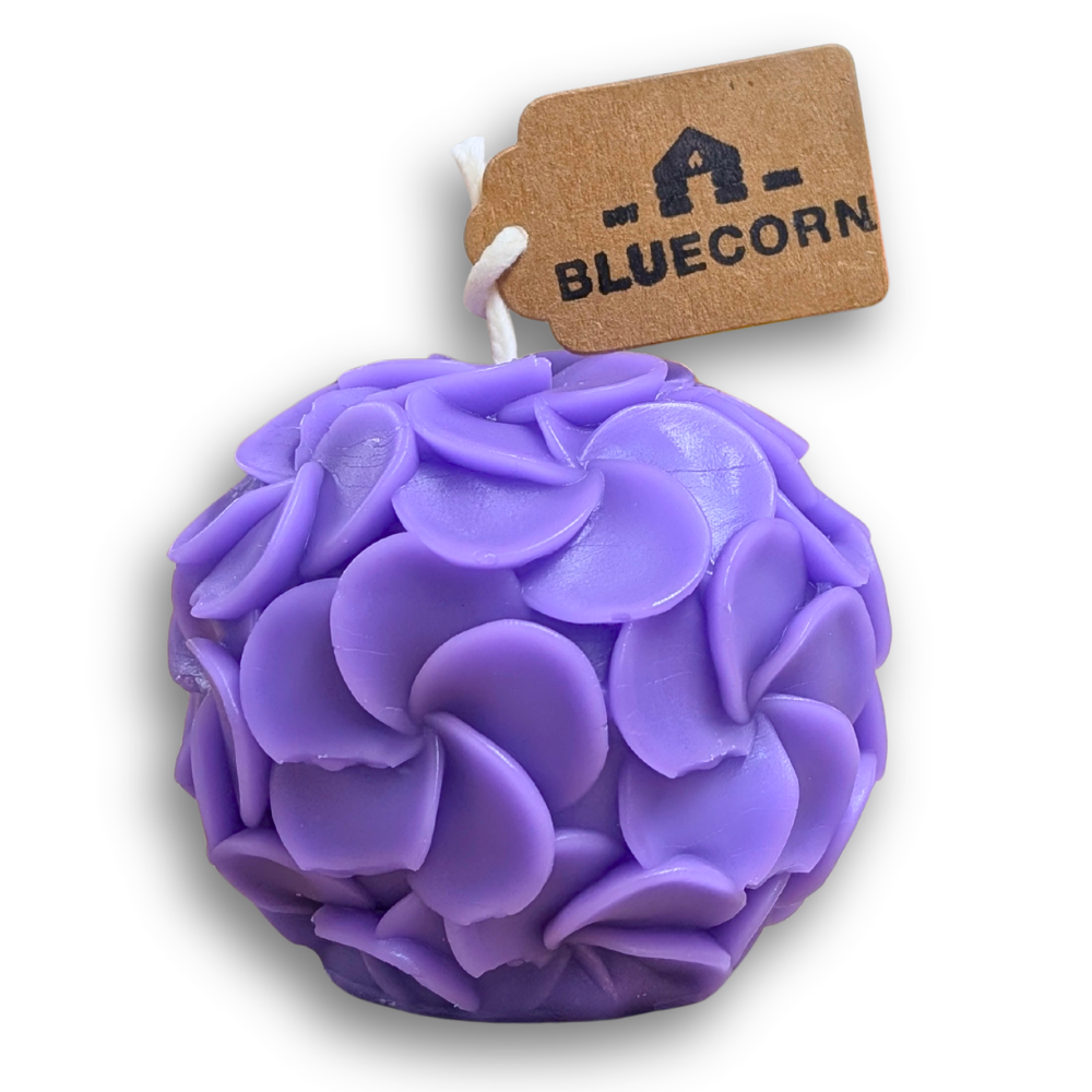  candles made with beeswax purple hydrangea
