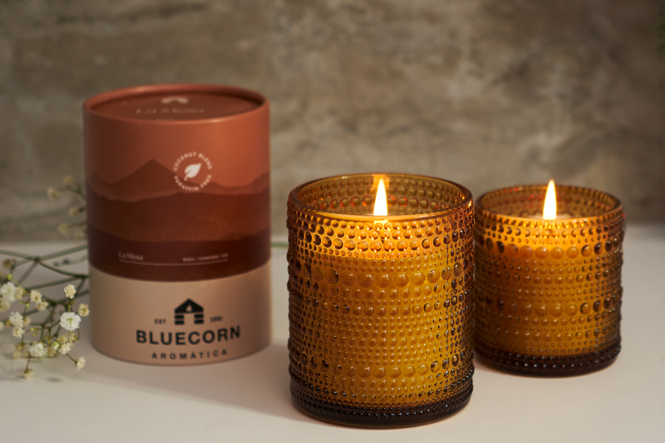 Bluecorn Pure Beeswax 3x4 Pillar Candle