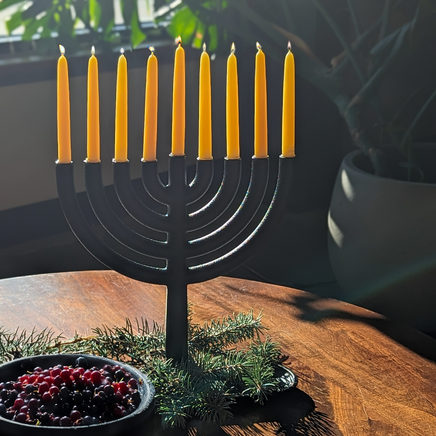 PREORDER - Pure Beeswax Chanukah Candles - 44 Hand-Dipped Menorah Tapers