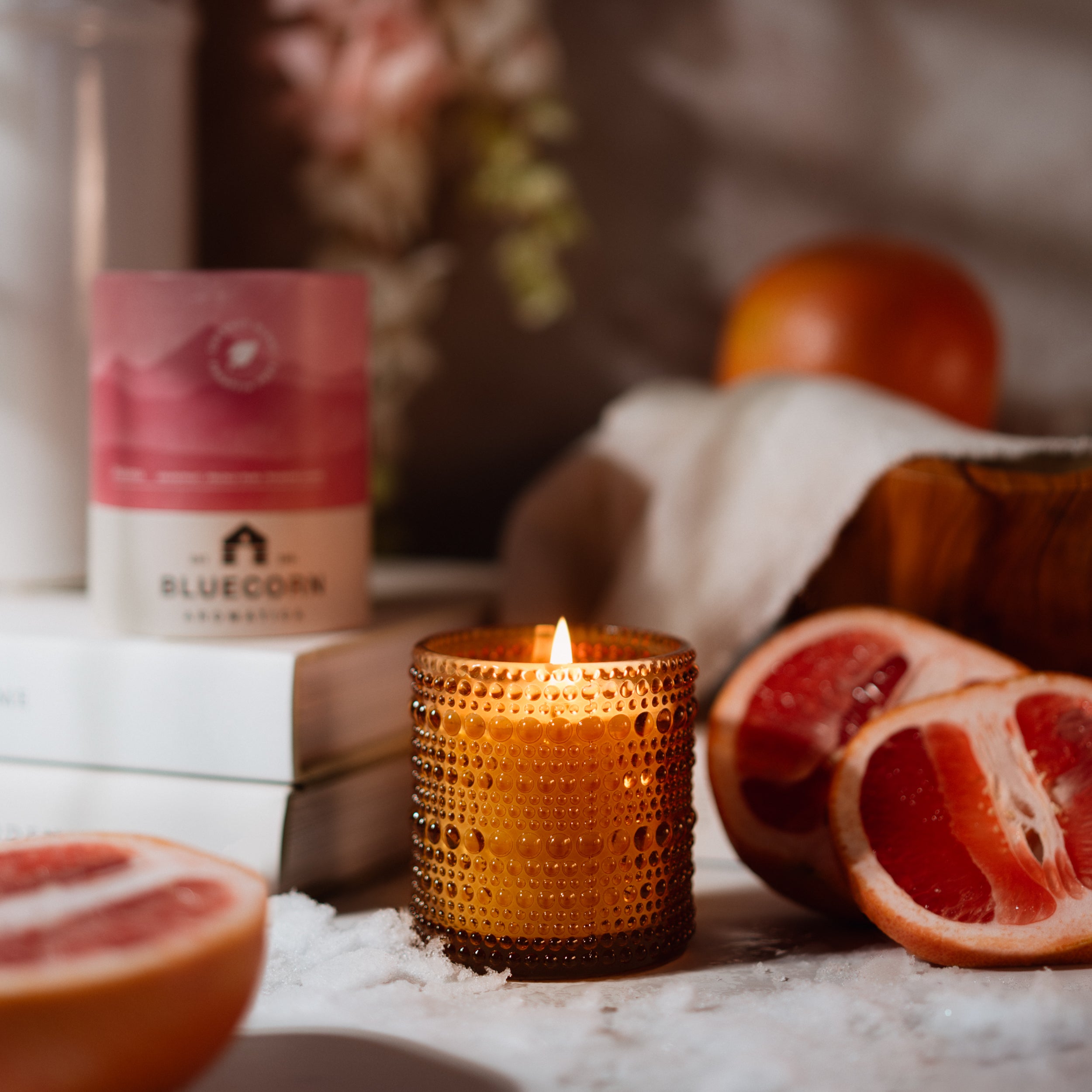 paloma grapefruit scented candle bluecorn aromatica handmade coconut wax candle 