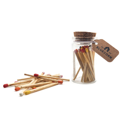 rainbow matches for candle gift set bluecorn