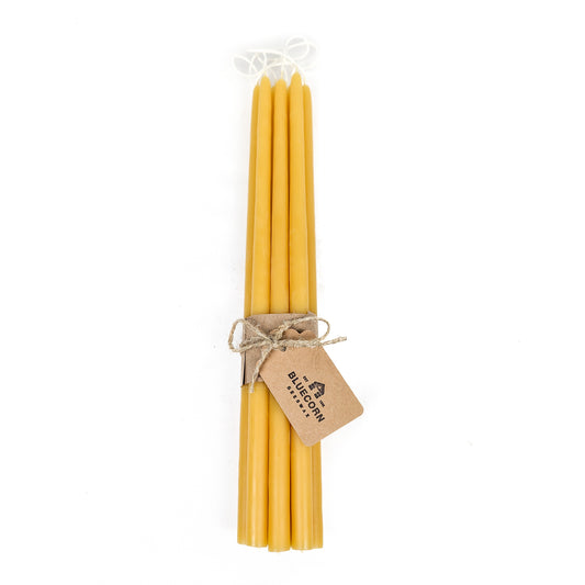 Hand-Dipped Thin Beeswax Tapers