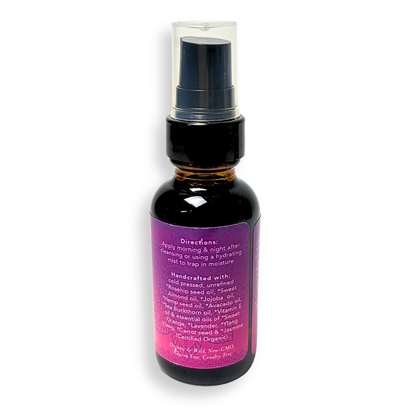 facial serum made by singing springs botanicals with cold-pressed, plant-based oils for aging skin