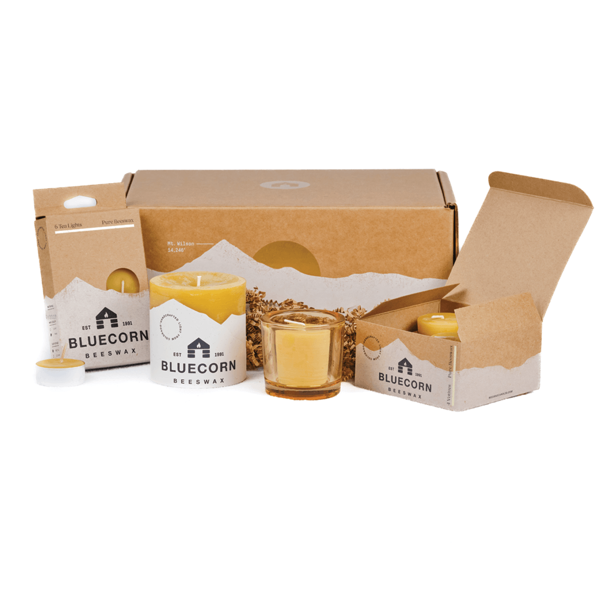 Assorted Pure Beeswax Candle Gift Set - Bluecorn Candles