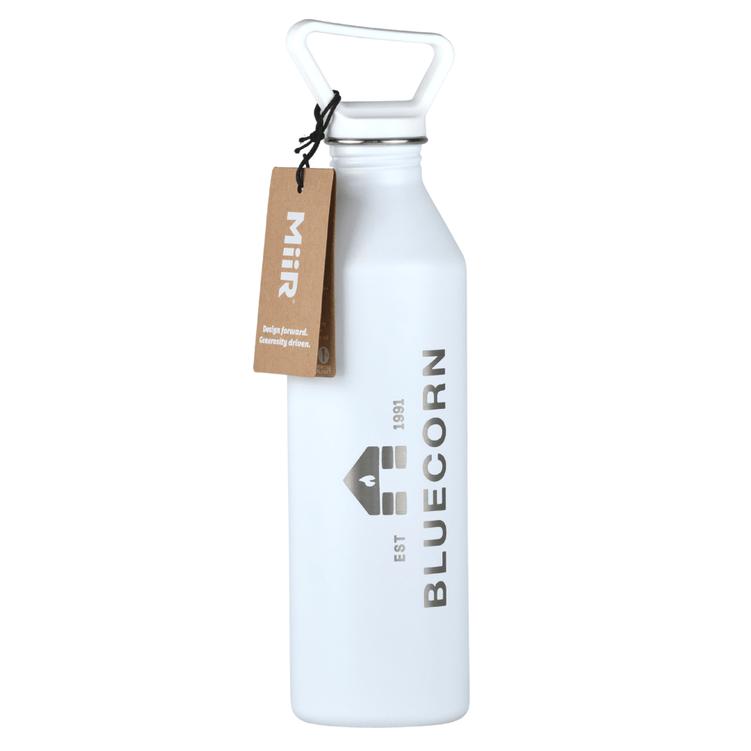 Bluecorn 27oz Water Bottle | White - Bluecorn Candles