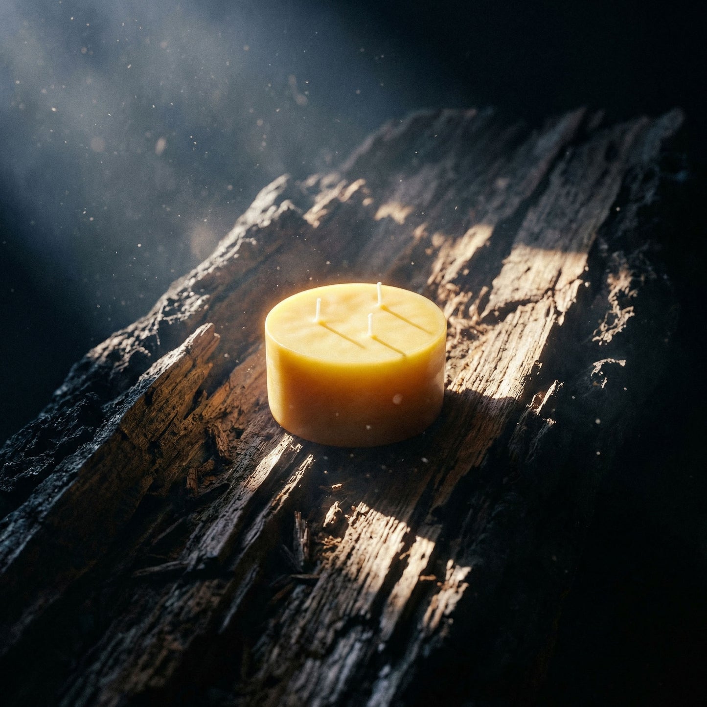 Pure Beeswax Refill Candle for Blown Glass Holder