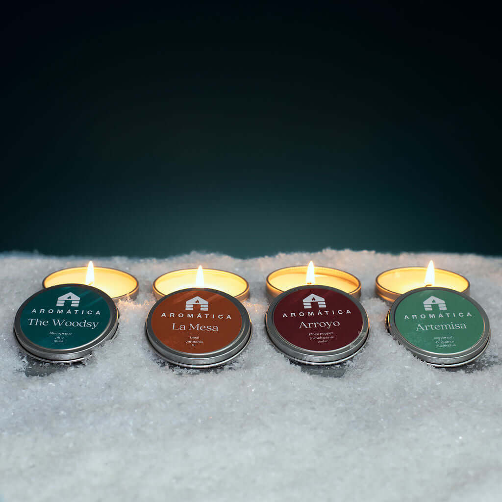 bluecorn sample tin candles scented nontoxic coconut wax 