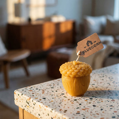 Acorn Shaped Beeswax Candle