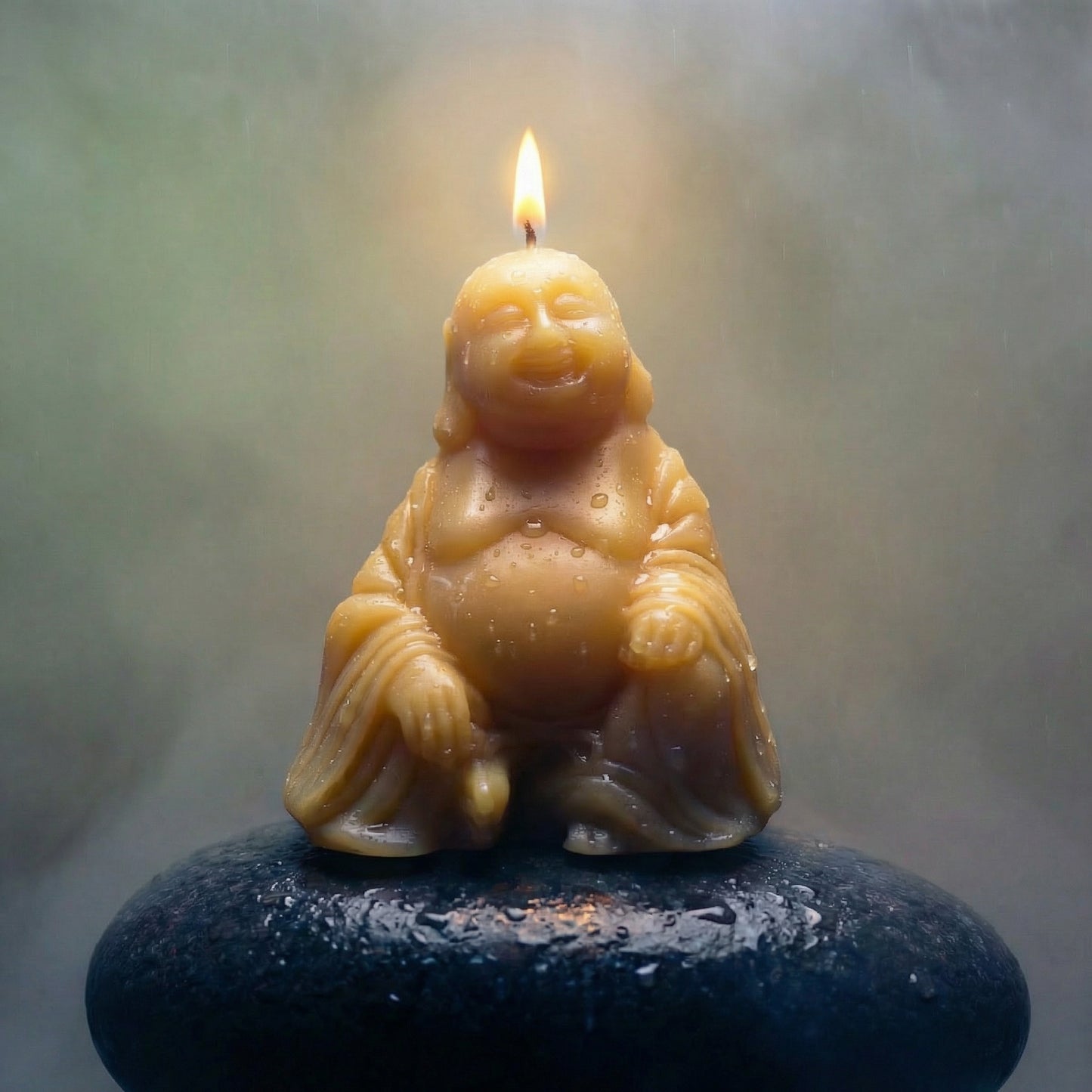 Pure Beeswax Buddha Candle
