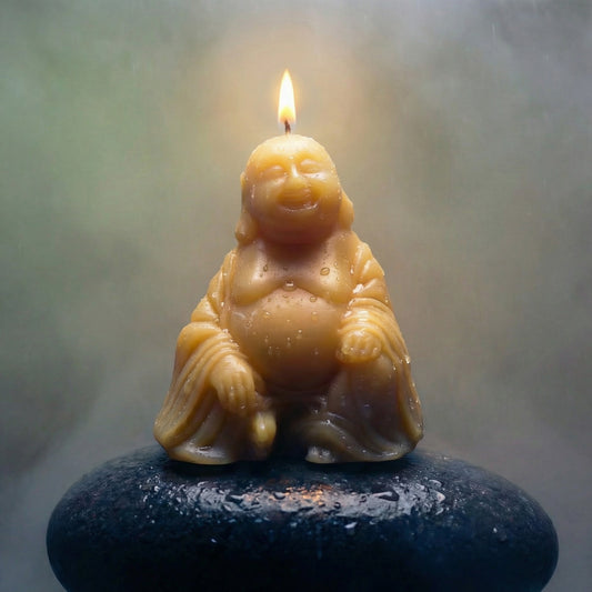 Raw Buddha Candle Burning 