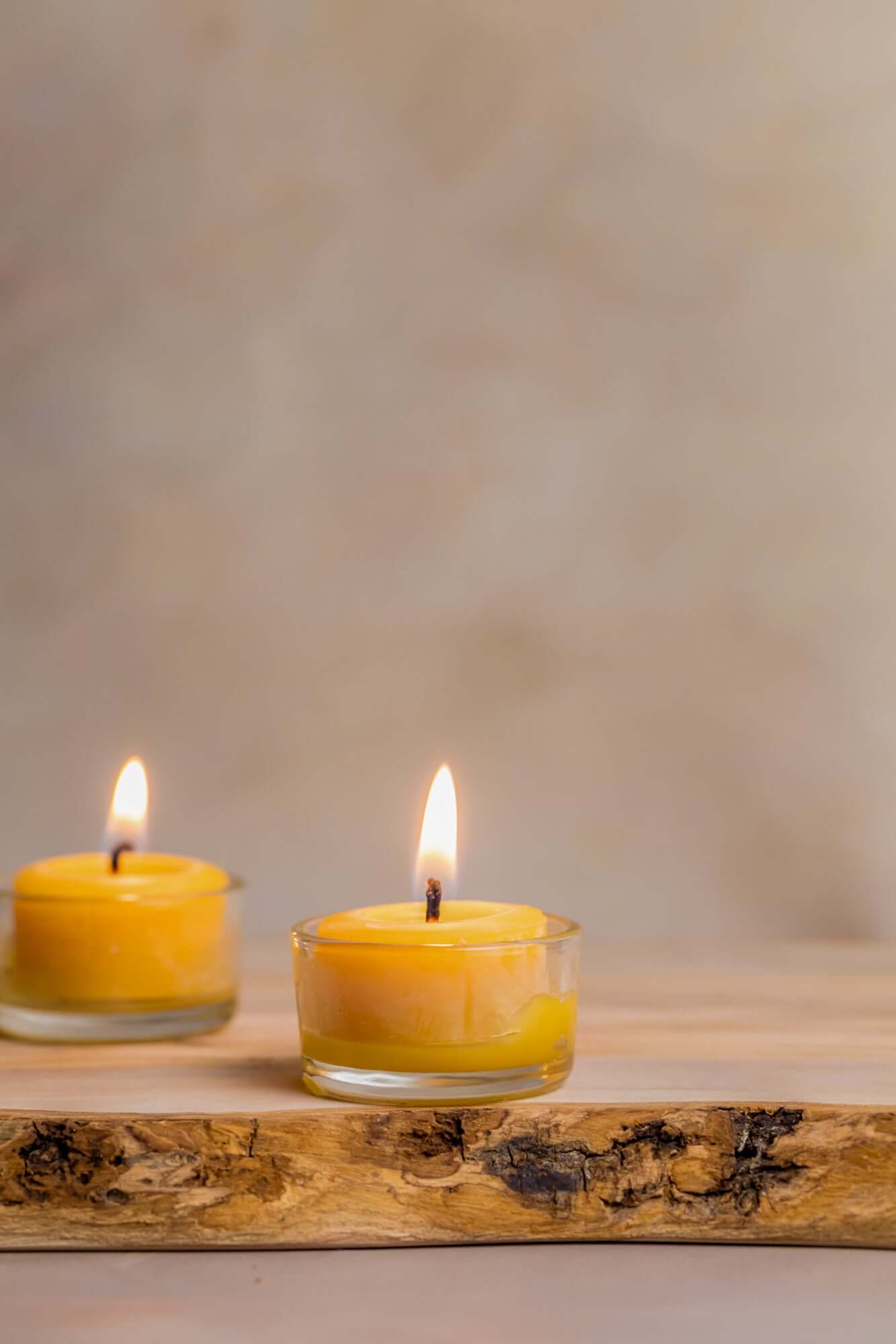 Refill Candles | Beeswax Tea Light Refills + Glass Holders