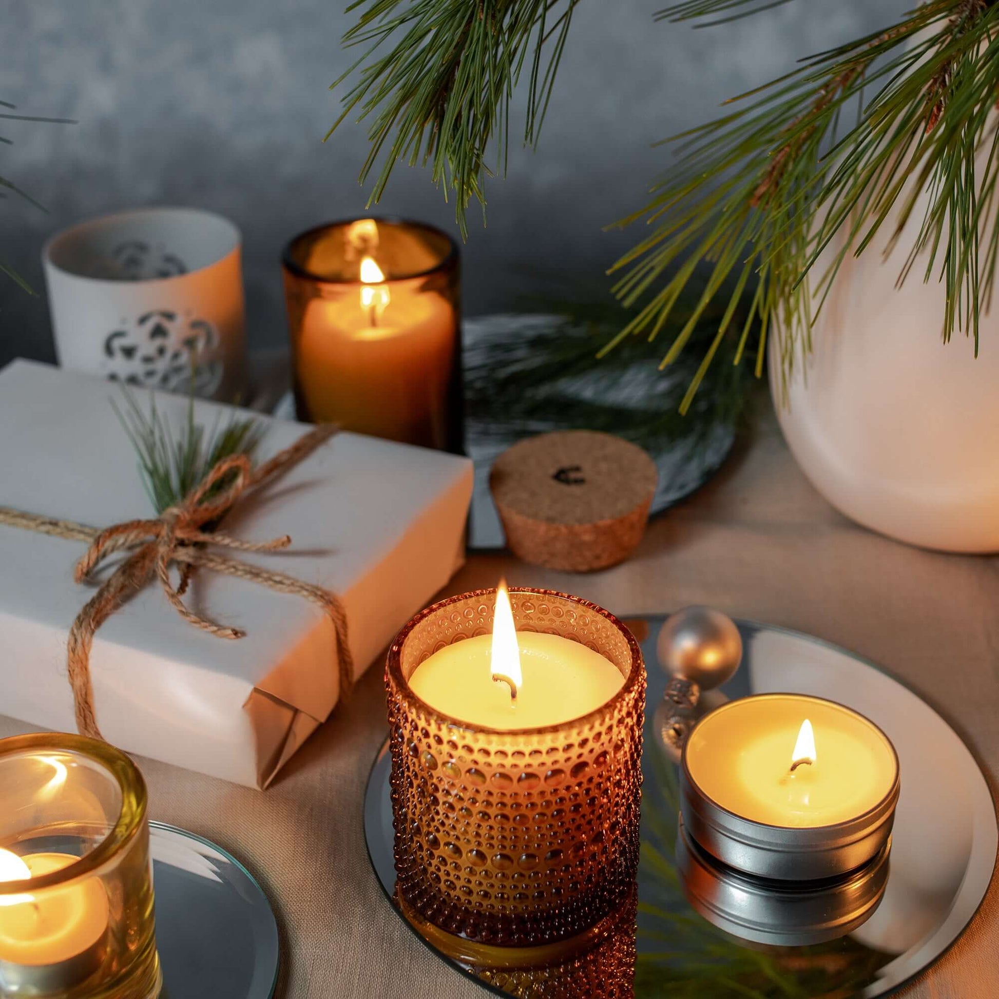 bluecorn aromatica sample tin wax candles for christmas 