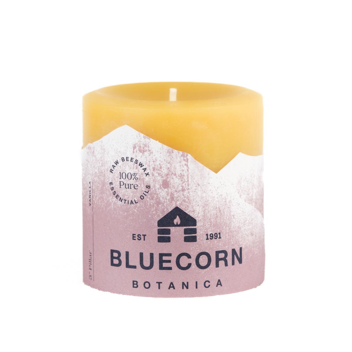  Cypress & Sandalwood Essential Oil & Pure Beeswax Candle in  Blown Glass Vessel. Bluecorn Beeswax Botanica. Non-Toxic Scented Candle in  100% Recycled Glass. 8 oz. : Home & Kitchen