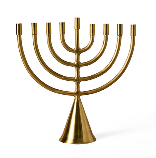 Brass Menorah – Handcrafted Hanukkah Candle Holder
