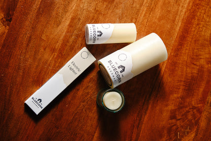 bluecorn candle lighter and beeswax candles