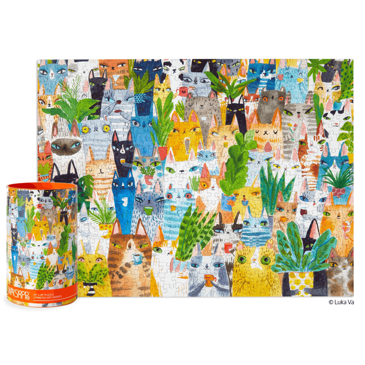 Cat Plant Exchange | 500 Piece Jigsaw Puzzle - Bluecorn Candles