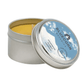 Bluecorn Botanica Cedarwood, Nutmeg and Lavender  100% Pure Beeswax Travel Tin Candle. Burn Time: 6oz Candle: 30 Hours. 2oz Candle 12 Hours. Made with 100% Pure Beeswax and 100% Pure Essential Oils. Made with 100% pure cotton wick, no lead and paraffin free. Clean burning and non-toxic. Features Bluecorn Botanica Label in recyclable aluminum tin. Perfect for travel, camping and gifts. 