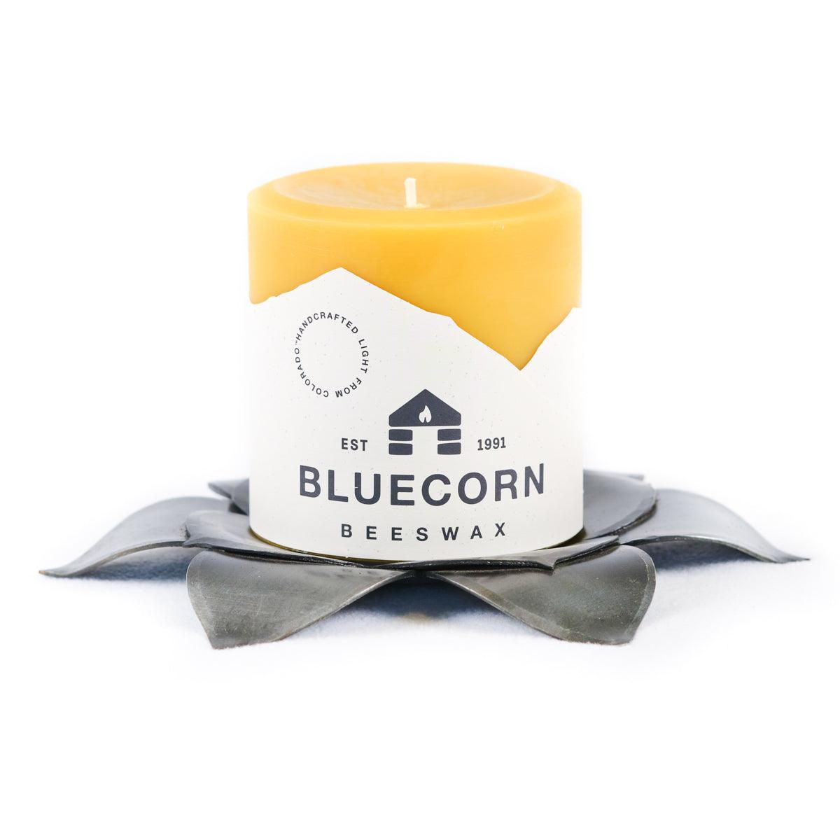 Clearance - Forged Lotus Pillar Base - Bluecorn Candles