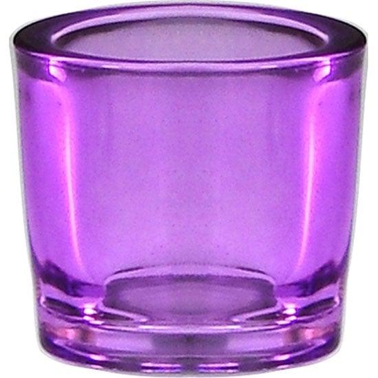 Lilac recycled glass votive candle holder
