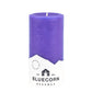Bluecorn Beeswax 100% Pure Beeswax 3" x 6" Colored Pillar Candle. Burn Time: 90 hours. Made with 100% Pure Beeswax, wax is Lilac in color. Made with 100% pure cotton wick, no lead and paraffin free. Clean burning and non-toxic. Features Bluecorn Beeswax label printed on 100% recycled paper. Clearance items might have an odd blemish or air bubble, but will still burn beautifully.