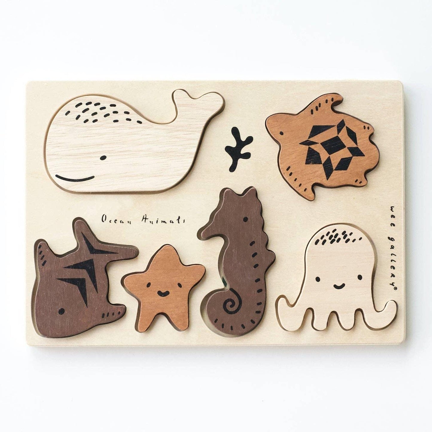 Six Piece Wooden Tray Puzzle - Bluecorn Candles