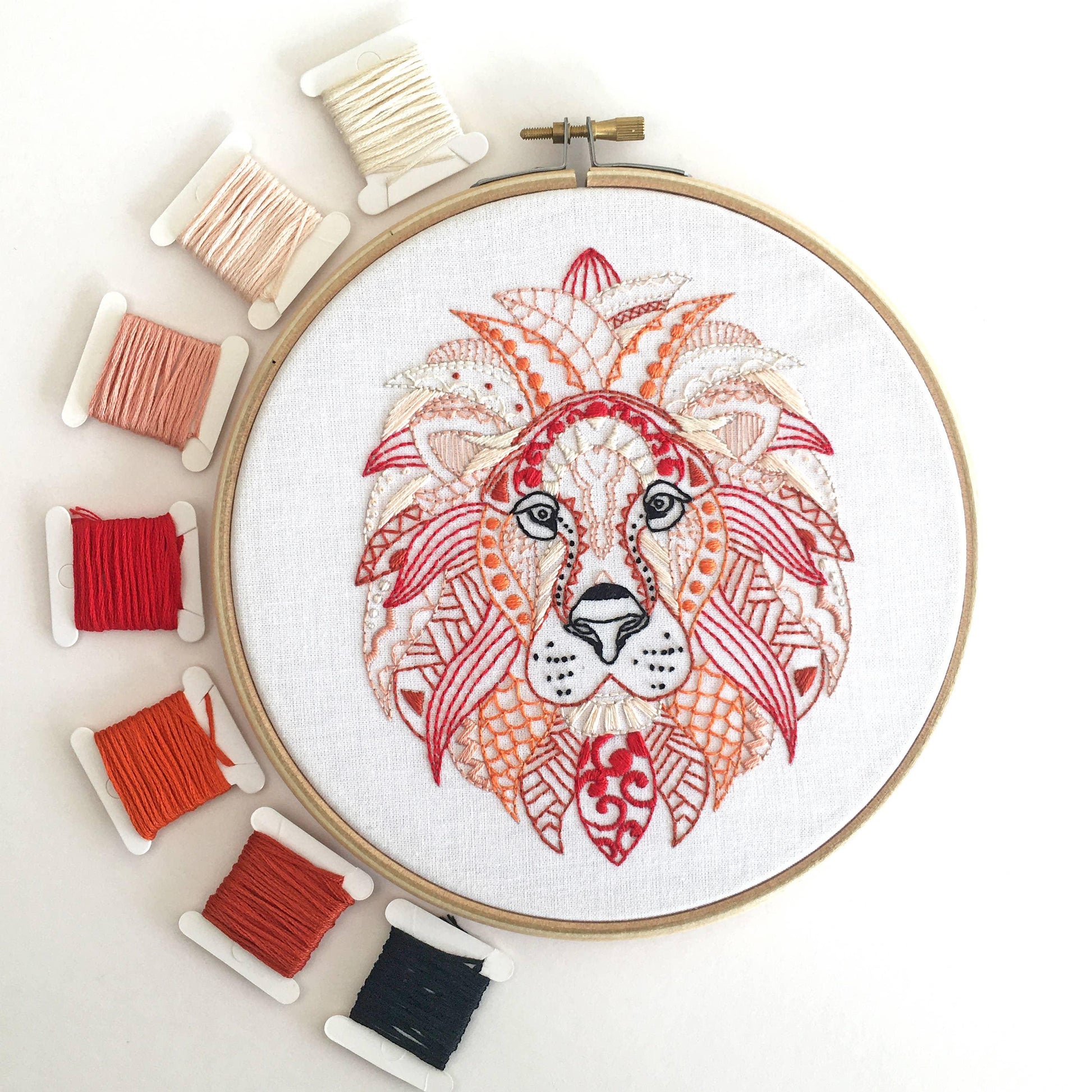 Embroidery Kit - Lion - Bluecorn Candles