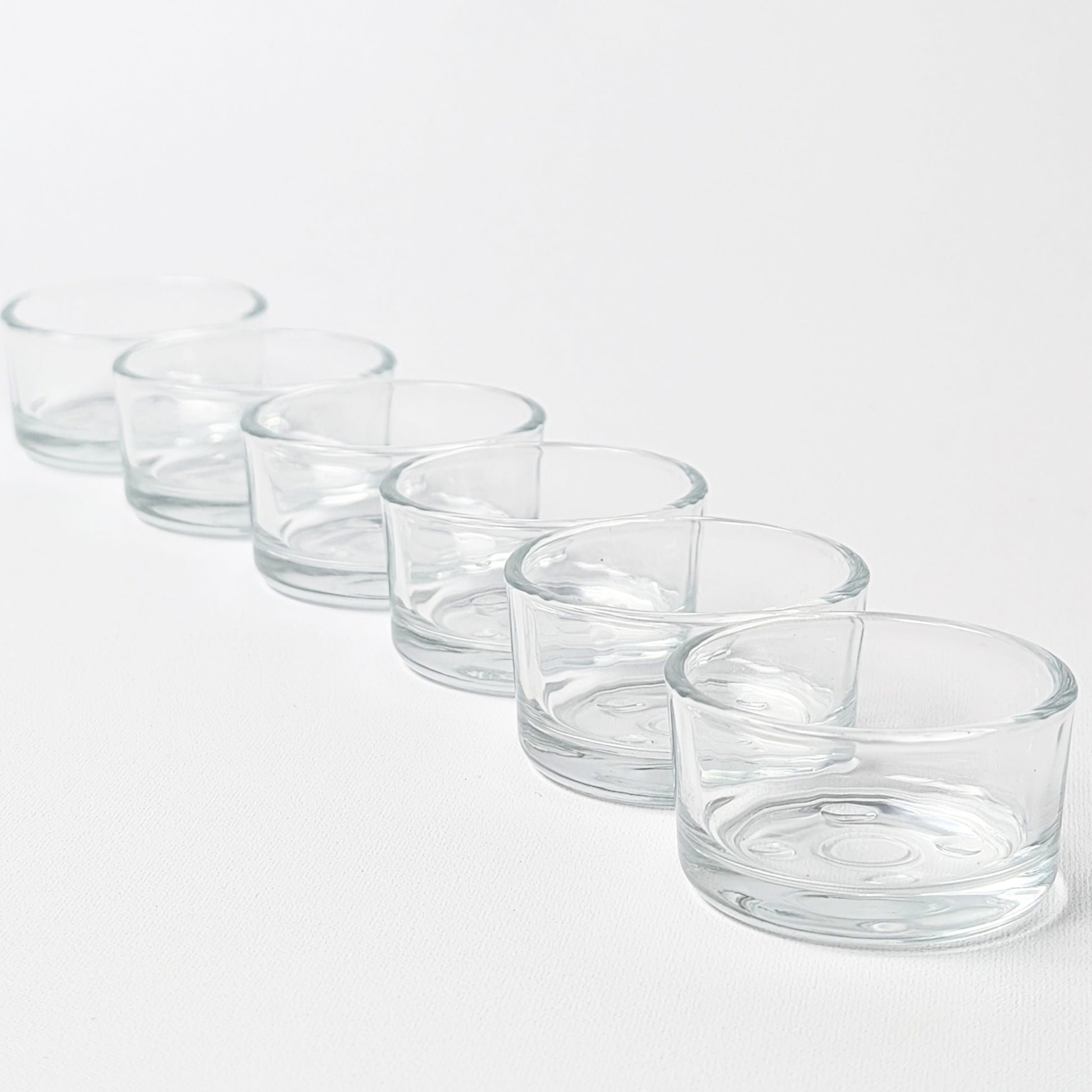 bluecorn beeswax clear glass tea light candle holders