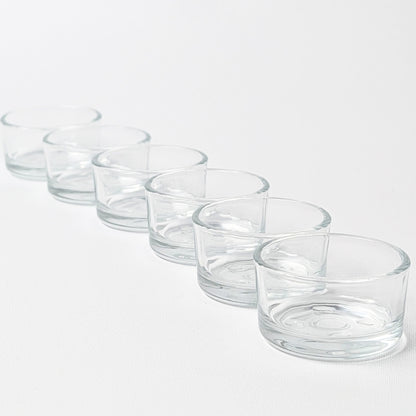 bluecorn beeswax clear glass tea light candle holders