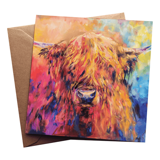 Highland Cow Greeting Card - Bluecorn Candles