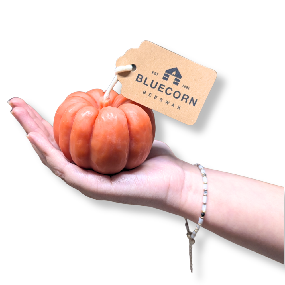 Scented Pumpkin Shaped Beeswax Candle