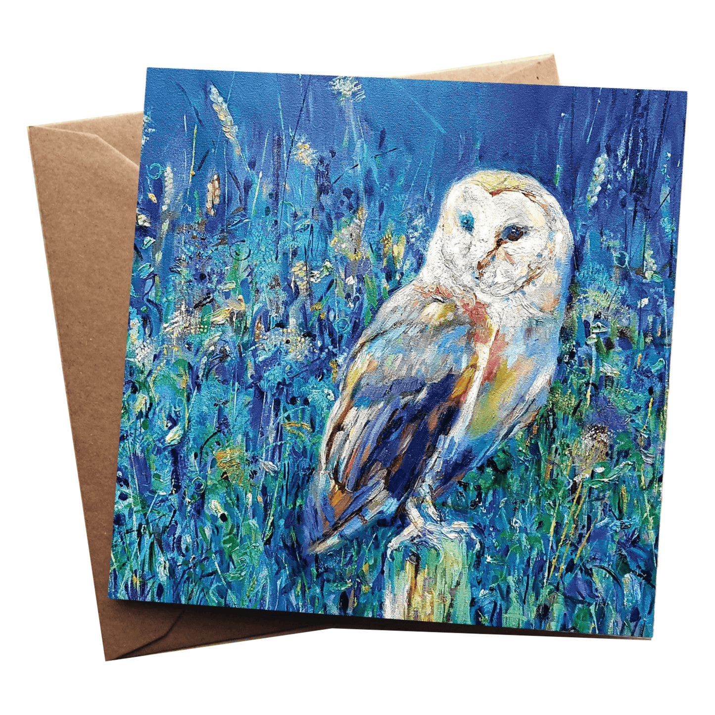 Midsummer Owl Greeting Card - Bluecorn Candles