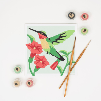 Mini Paint-by-Number Kit - Hummingbird - Bluecorn Candles
