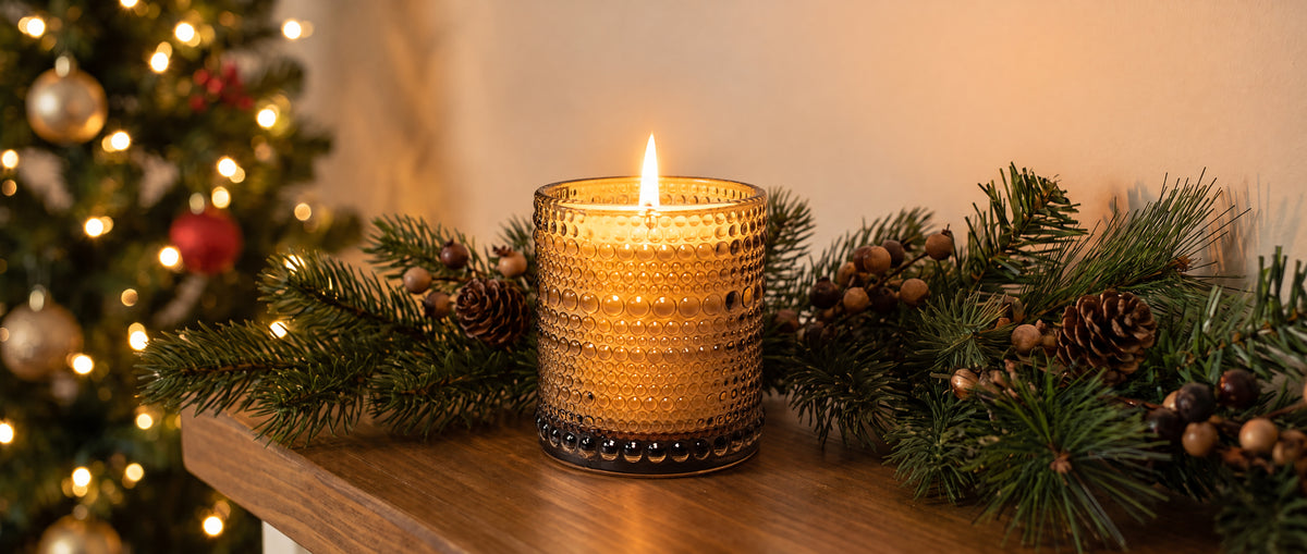 pine scented christmas tree candle from bluecorn candles