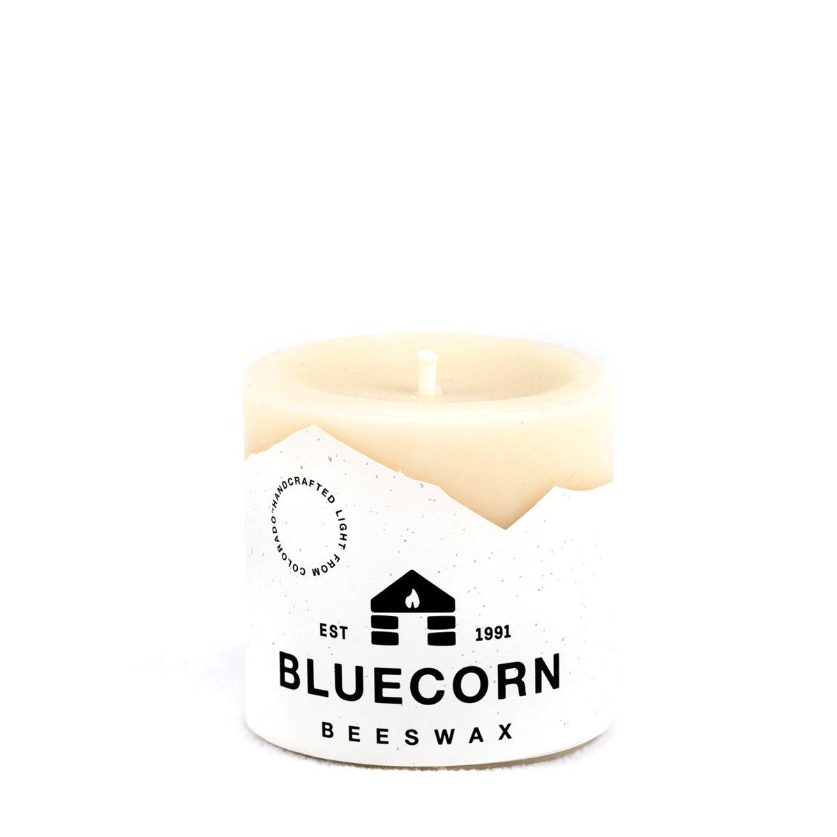 Ivory Pure Beeswax Pillar Candles - 3 x 3