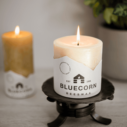 Pure Beeswax Pillar Candles - Bluecorn Candles