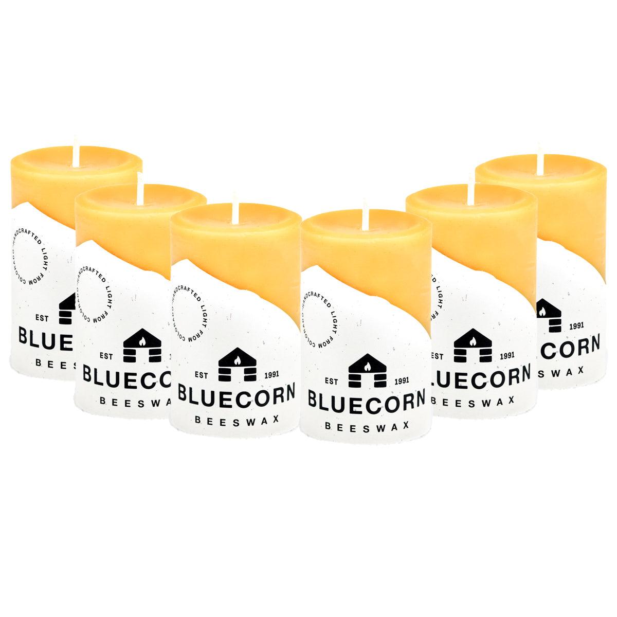 Bluecorn Pure Beeswax 4x4 Pillar Candle