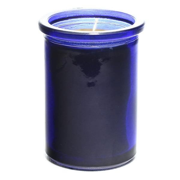 Bluecorn Beeswax 100% Pure Beeswax Cobalt 6oz Glass Candle. Burn Time: 35 hours. Wax is golden in color with a light honey scent. Made with 100% Pure Beeswax and a 100% pure cotton wick, no lead. Candles are paraffin free, clean burning and non-toxic. Features 6oz candle with Bluecorn Beeswax hang tag printed on white 100% recyled paper with gold foil. For best burn, burn candle until wax pool reaches glass wall and trim wick to 1/4 before lighting.