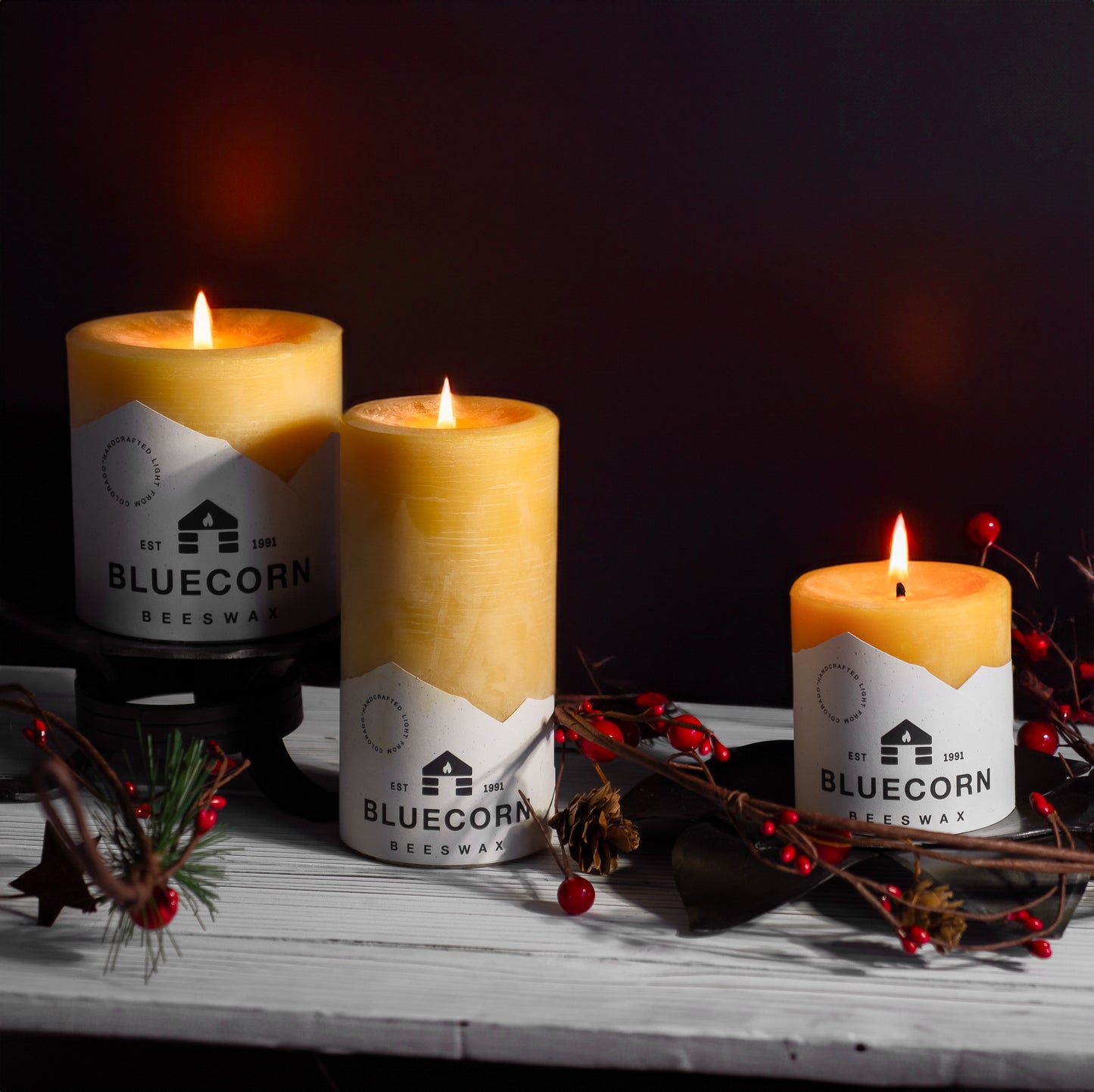 Pure Raw Beeswax Pillar Candle - 3" x 6"