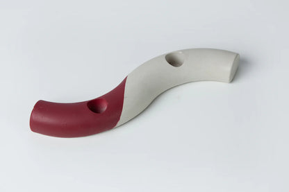 Handcrafted S-Shaped Concrete Taper Candle Holder – Modern Minimalist Design