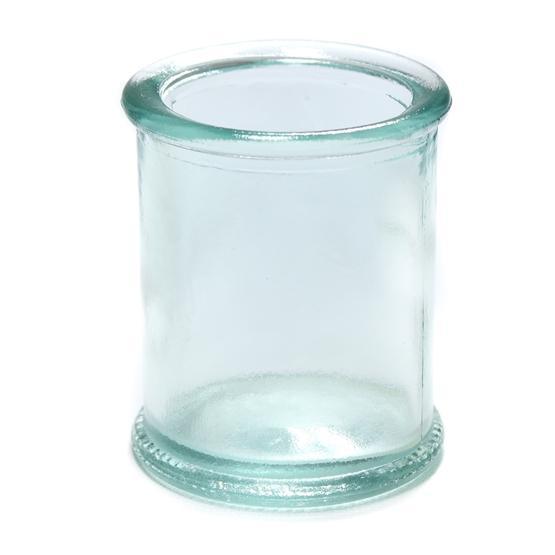 Spanish Glass Votive & Tea Light Candle Holder - 100% Recycled Glass - 4oz - Bluecorn Candles - glass votive candle holders	