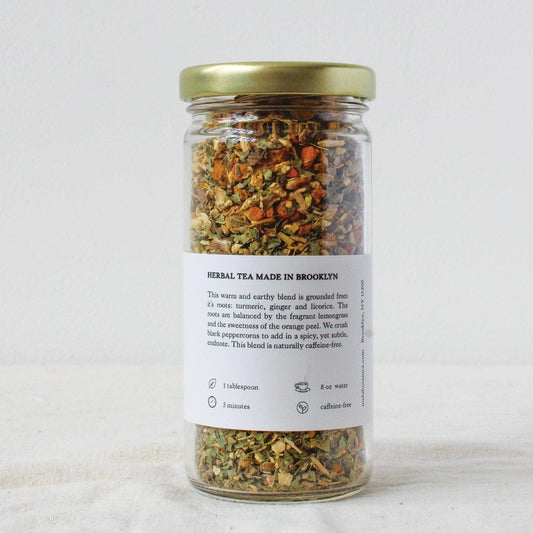 Turmeric & Ginger | Organic Herbal Loose Leaf Tea - Bluecorn Candles