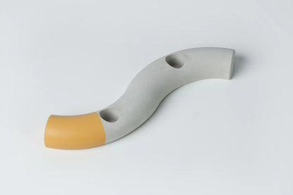 Handcrafted S-Shaped Concrete Taper Candle Holder – Modern Minimalist Design